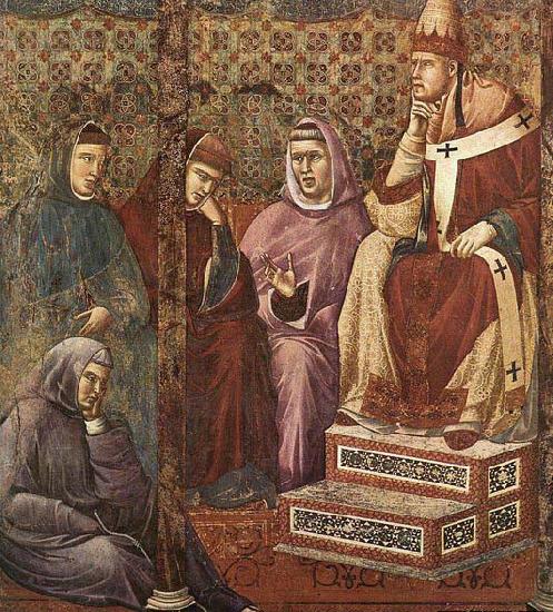 GIOTTO di Bondone St Francis Preaching before Honorius III China oil painting art